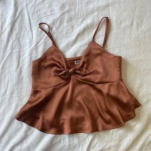 Satin peplum top